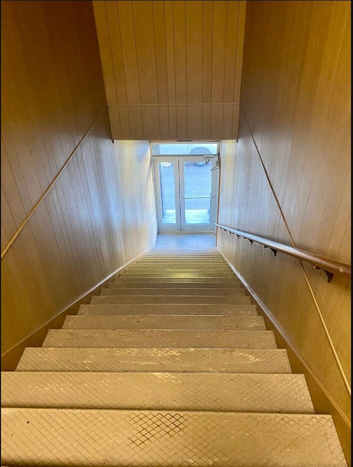 Private stairway leading up to the apartment