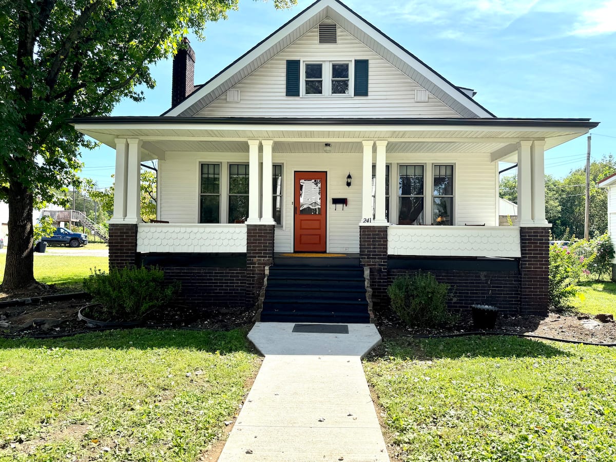 Front exterior of the Clark Street Craftsman House