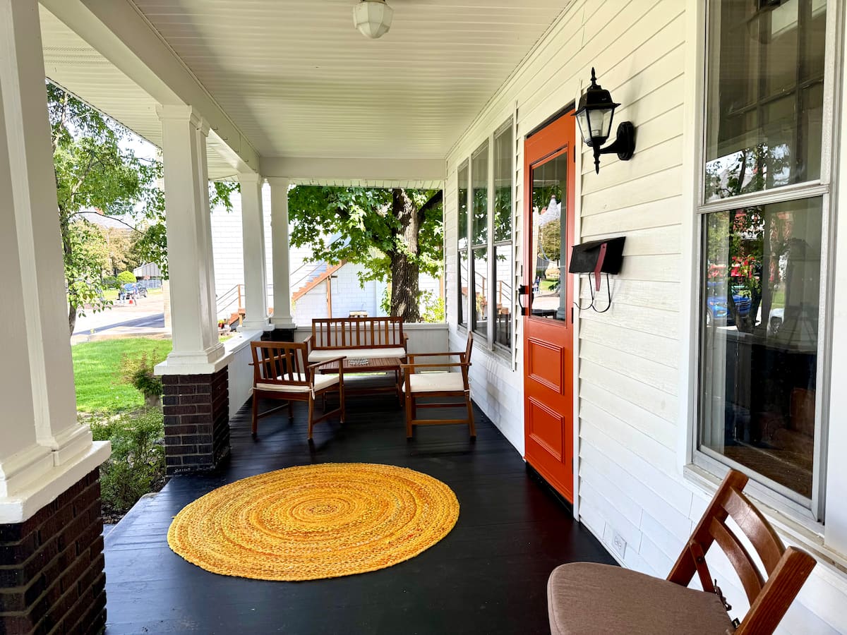 Welcoming covered front porch