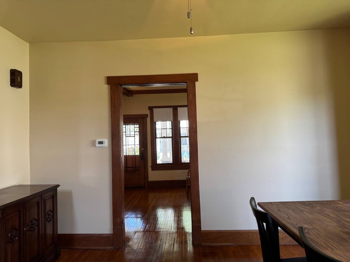 View through the dining room toward the parlor